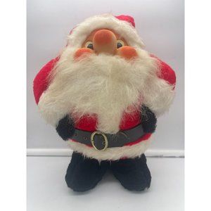 Vintage Rennoc Rubber Face Santa Claus Christmas Plush Doll 1982 15 Inch
